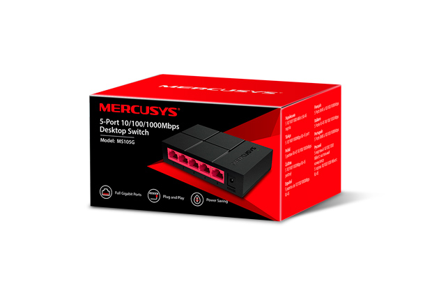 SWITCH DI RETE MERCUSYS 5 PORTE MS105GS GIGABIT 10/100/1000